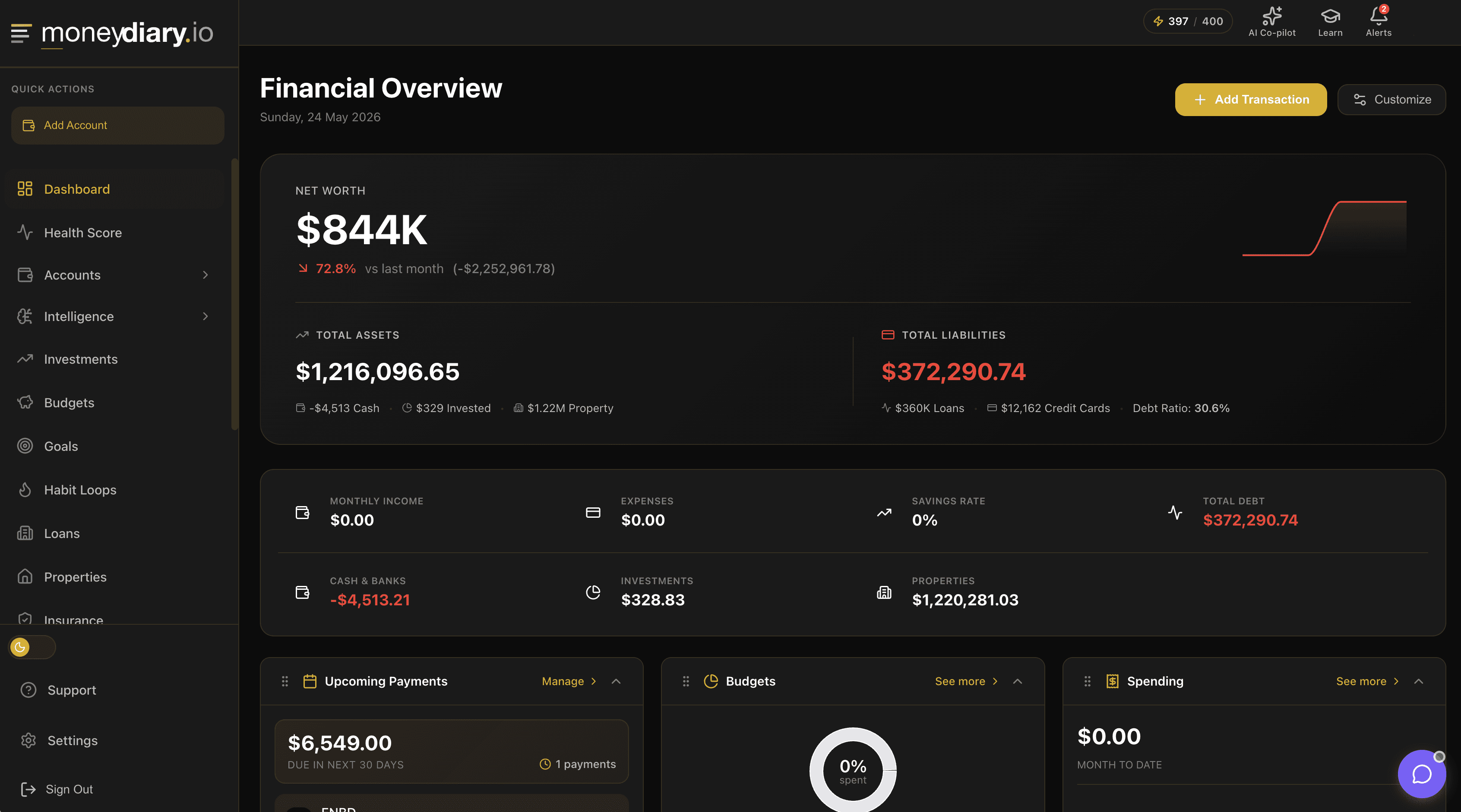 MoneyDiary Web Dashboard